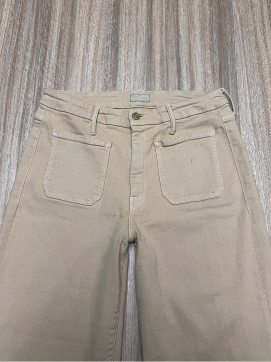 MOTHER The Patch Pocket Undercover Sneak Jeans Size 31 Women’s in Khaki - Picture 6 of 16